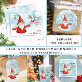 Schattige Blauw Kerstfeest Kaart