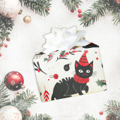 Schattigee Retro Cats Kerst Inpakpapier Vel