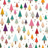 Schattigee Retro kerstbomen inpakpapier