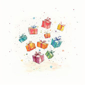 Schattigeste Prettige feestdagen Kaart retro