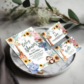 Schattigee Safari Animal Greenery Boeken voor Baby Informatiekaartje