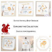 Safari Animals Waterverf Pattern Papieren Bordje
