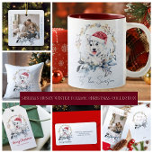 Custom Blue Winter gebladerte Vrolijke Kerstvakant Satijnen Lint