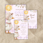 Twee Gekke Goose Girl 2e Verjaardagsfeest Jij Waterfles Etiket