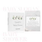 Simple Baby Slogan Baby shower Kaart