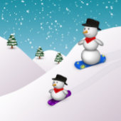 Cute Snowboarding Snowmen Servet