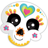 Sugar Skull Day of the Dead Halloween Verjaardag Kaart