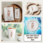 Cute Teddy Bear 1st Birthday | Sweet Bear  Kaart