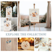 Teddybeer Ballonnen Boho Blauw Roos Bloemen Bedankdoosjes