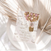 Schattige Beer met ballonnen meisje Baby shower Papieren Bordje