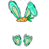 Personaliseer naam Schattige Easter Bunny Magneet