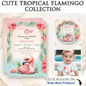 Tropical Summer Roze Flamingo Meisje Baby shower Spandoek