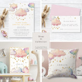 Schattigee Waterverf Cloud Star Baby Girl Shower Bedankzakje