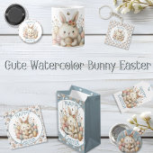 Schattigee waterverf Bunny Easter aanpasbare Kinde T-shirt