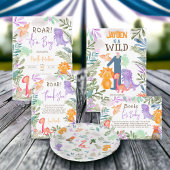 Cute waterverf dinosaurs greenery 2 Wilde verjaard Kaart