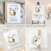 Schattigee Waterverf Vist Panda Patroon Verjaardag Bedankdoosjes