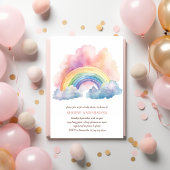 Schattigee Waterverf Regenboog Baby shower Ronde Sticker