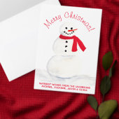 Feestelijke Waterverf Prettige feestdagen Sneeuwma Likeurfles Etiket (Personaliseer de collectie van deze zelfstandige maker.)