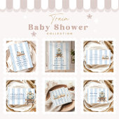 Schattigee Waterverf Trein Baby shower Note voor B Informatiekaartje