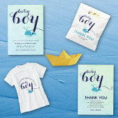 Schattigee blauwe walvis oceaan thema Baby shower Bedankdoosjes