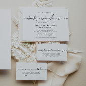 Cute whimsical script Baby shower Gastenboek