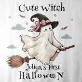 Eenvoudige en elegante schattige heks eerste Hallo Kaart