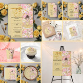 Schattigee Gele Tutu Ballerina Vlinders Baby showe Kaart