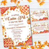 Cutie Pie Pompoen Herfst Baby shower Dank u Bedankjes Labels