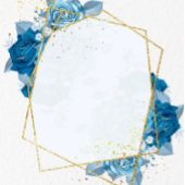 Cyaan Blue Gold Geometric Brunch en Bubble Kaart