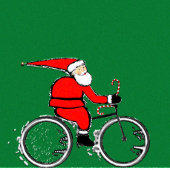 Fietsen Santa Kerstcadeau Cadeaupapier