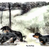 Dachshund Kerstmis Grosgrain Lint