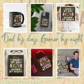 Vaderdag Papa overdag Gamer per nachtkaart