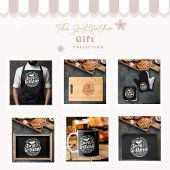 Zwart Wit Papa Gepersonaliseerde BBQ Grillfather Theedoek