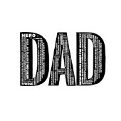 DAD Word Cloud Mok - Vaderdag Hero Gift