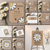 Dainty Daisy Minimalist Craft Baby shower Etiket