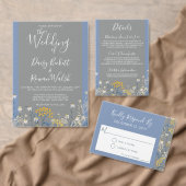 Verander de datum Botanical Daisy Reschema Bruilof Kaart (Personaliseer de collectie van deze zelfstandige maker.)