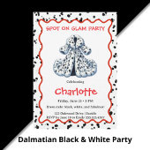 Cruella-Inspired Dalmatian Party – Birthday Kaart