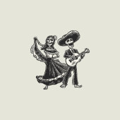 Dansende Calaveras Wedding Uitnodiging