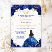 Blauwe Prinses Quinceañera 8 tafels Zithoek Poster