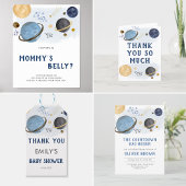 Donkerblauw Galaxy Space Baby shower Pacifier Hunt Poster