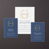 Blauwe mariniers en blanke mariniers folie uitnodiging (Personaliseer de collectie van deze zelfstandige maker.)