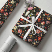 Donkere botanische maximalistische barokke bloem e bier onderzetter