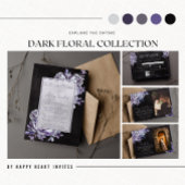 Dark Floral Moody Gothic Wedding Retour Adres Etiket