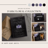 Donkere Bloemen Gotische Zwart Paarse Halloween Hu Save The Date