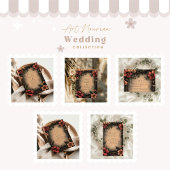 Donkere Bloemen Art Nouveau Huwelijksuitnodiging Save The Date