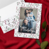 prettige feestdagen groet wil groen en wit inpakpapier vel (Personaliseer de collectie van deze zelfstandige maker.)