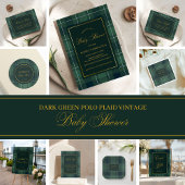 Dark Green Tartan Polo Plaid Cards and Gifts Sign Poster