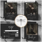 Donker humeurig minimale foto bruiloft save the date