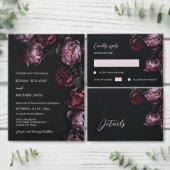 Dark Moody Floral Wedding Thank You Bedankkaart (Personaliseer de collectie van deze zelfstandige maker.)