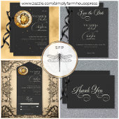 Dark Moody Victoriaans Moon Sun Stars No Dinner All In One Uitnodiging